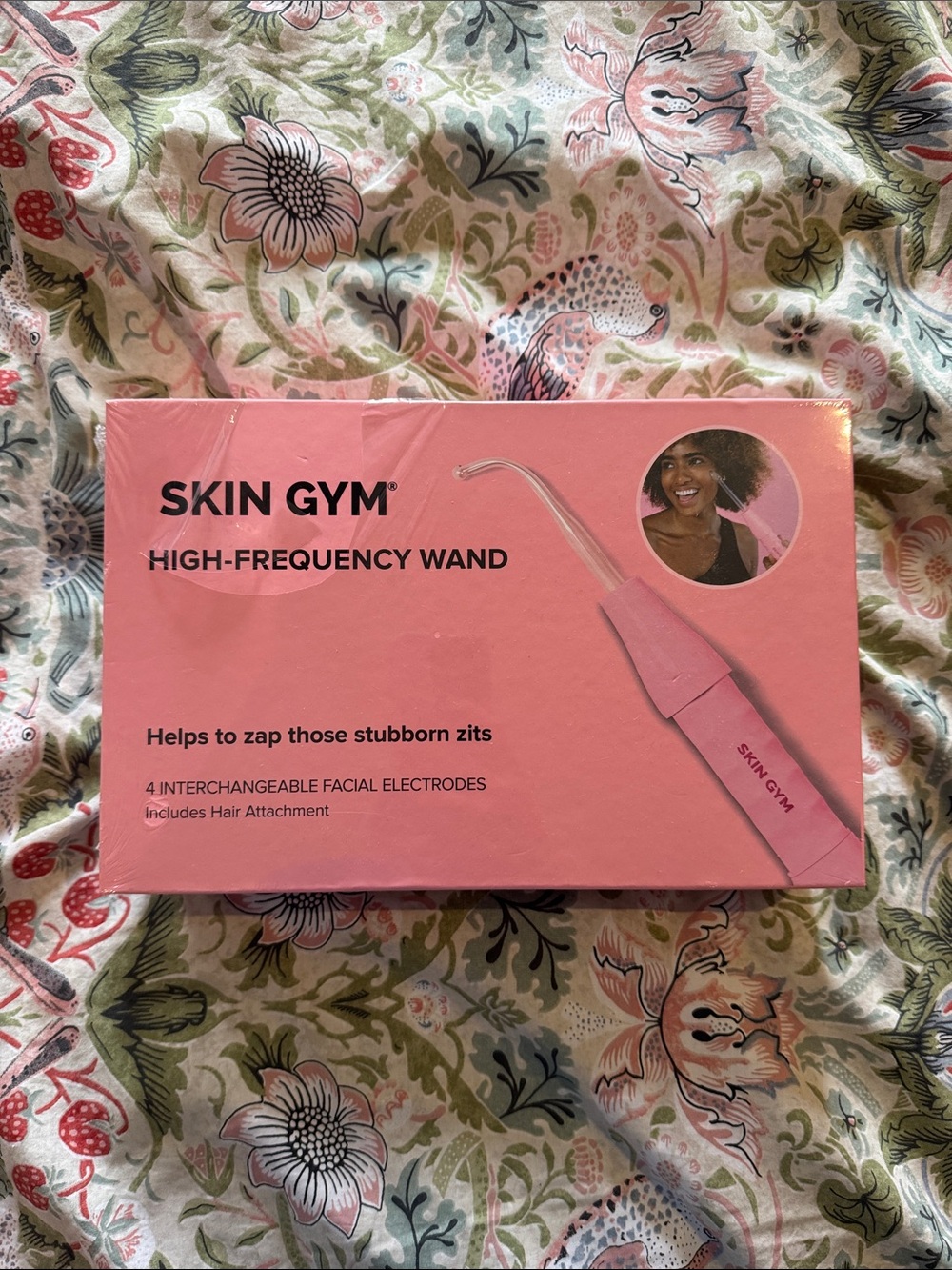 Skin Gym Pink High-Frequency Wand for Targeted Facial Care